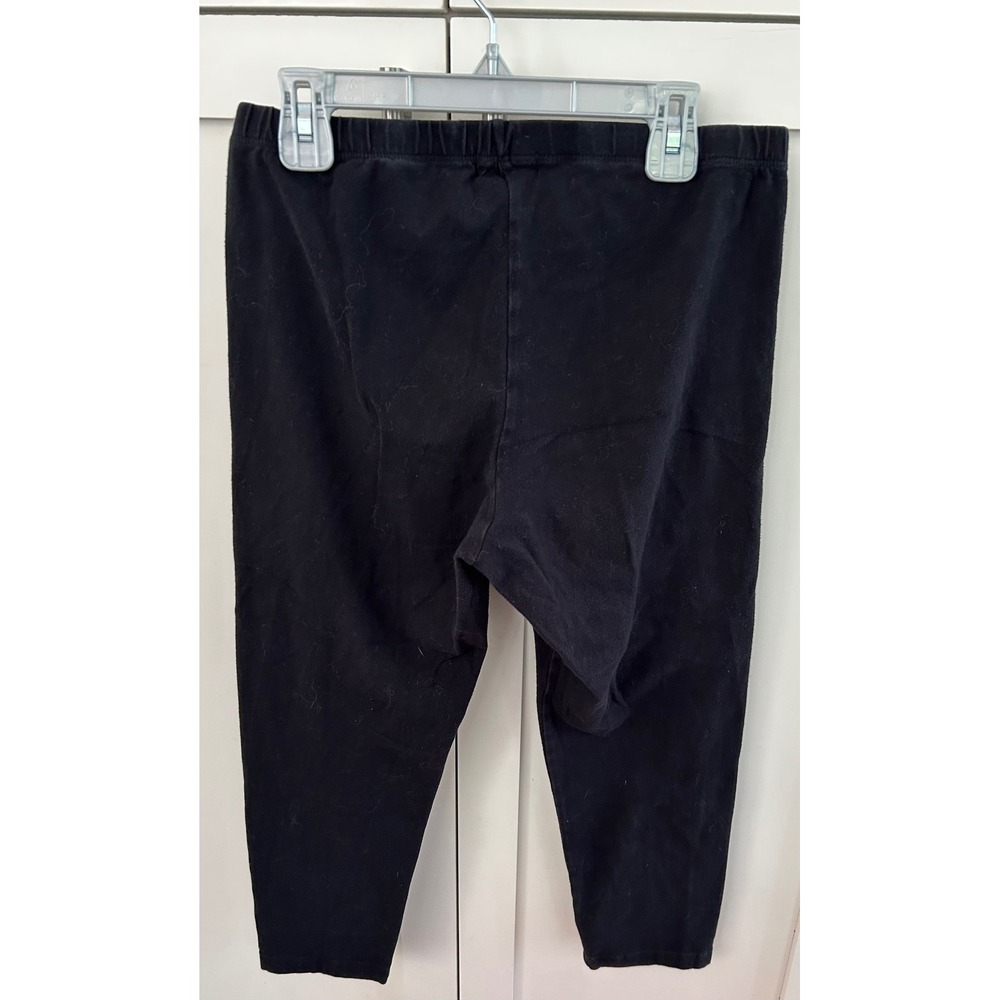 Sun Moda Cropped Leggings Casual Everyday Wear Black Cotton Blend Medium - Picture 2 of 4